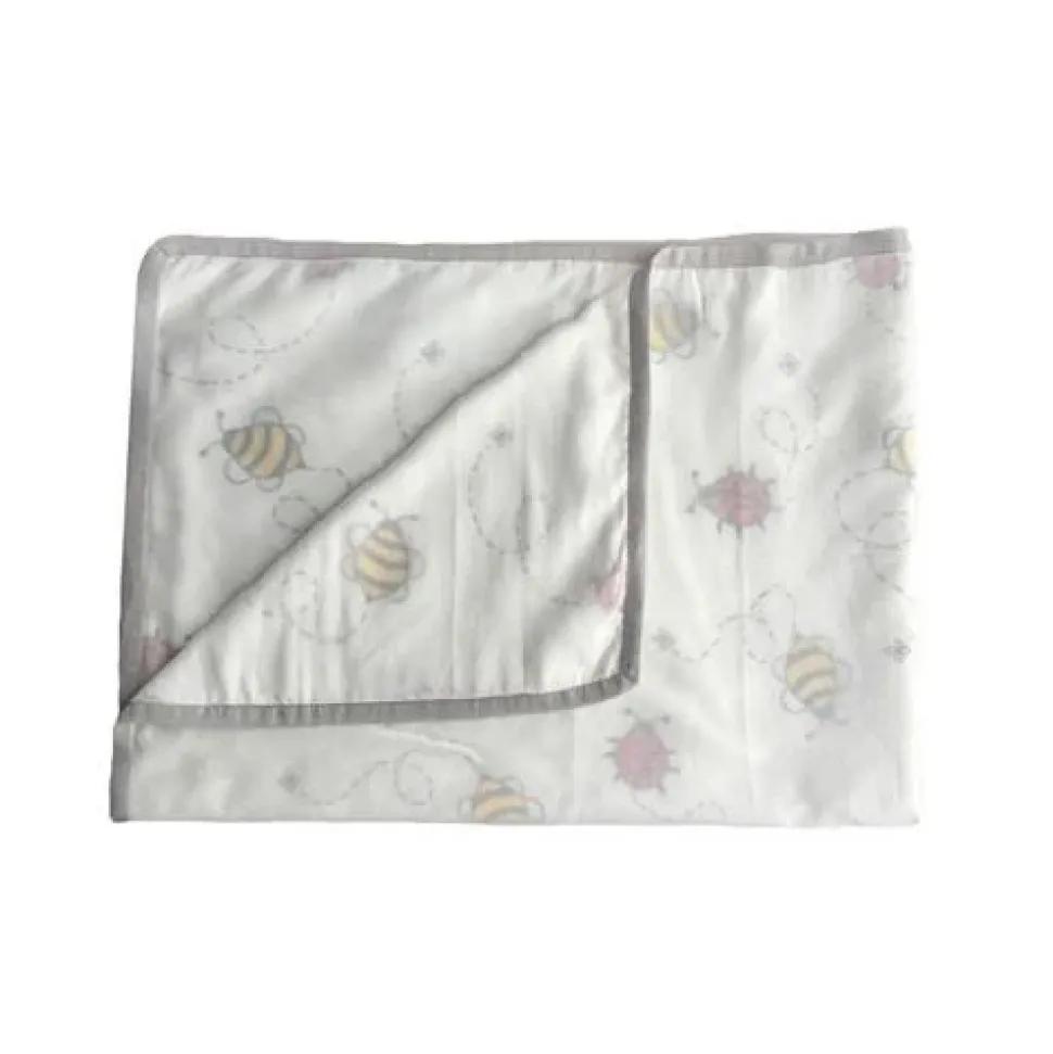 Bee & Bug Muslin Baby Blankie--HANDMADE, High Quality! *