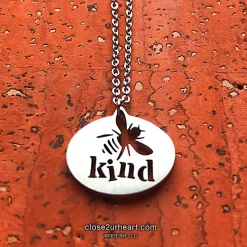 Bee Kind Stainless Steel Necklace - Made in the USA