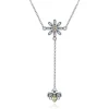 Bee with Daisy Jewelry Sterling Silver Drop Necklace