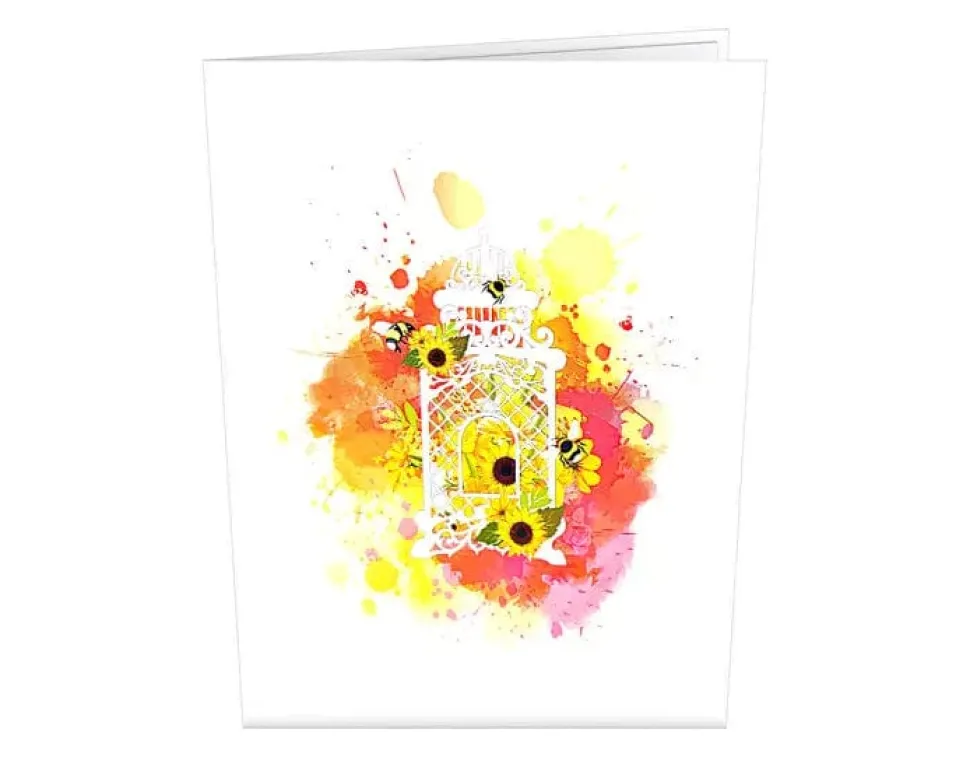 Bees & Sunflowers 3D Pop-Up Greeting Card