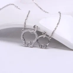 Best Friends Piggies, Pair of Pig Butts Necklace! Yellow, Rose or White Gold Plated