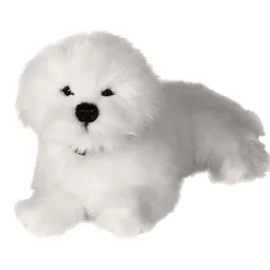 Bichon Frise or Maltese Large Realistic Plush Stuffed Dog