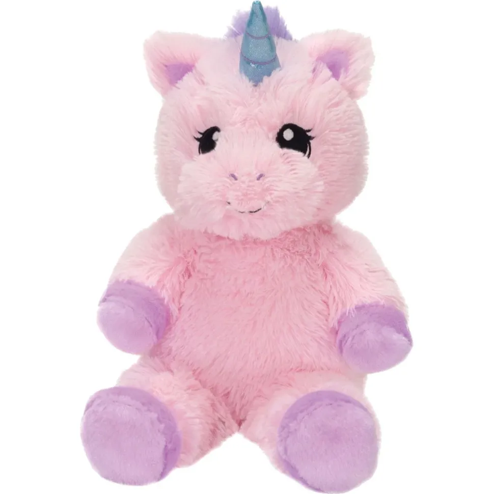Big and Extra Big Adorable Plush Pink Fluffy Unicorn with Embroidered Eyes