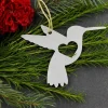 Bird Metal Ornaments: Cardinal, Owl, Hummingbird, Loon *