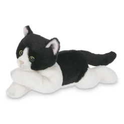 Black & White Cat Small Floppy Kitty Cat by Bearington Collection -