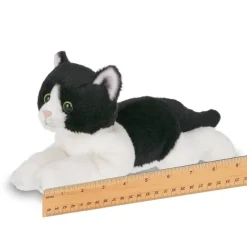 Black & White Cat Small Floppy Kitty Cat by Bearington Collection -