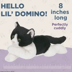 Black & White Cat Small Floppy Kitty Cat by Bearington Collection -