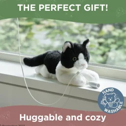 Black & White Cat Small Floppy Kitty Cat by Bearington Collection -