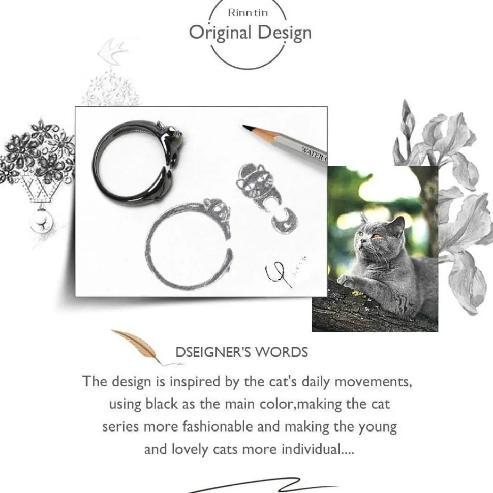 Black Cat Jewelry Sterling SIlver