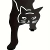 Black Cat Over the Door Hooks Hanger Metal
