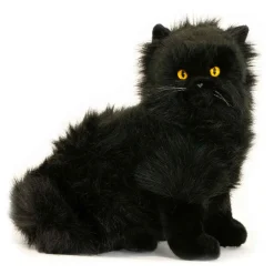 Black Lifelike Sitting Persian or Chantilly-Tiffany Cat Size 27cm/10.5" Handmade