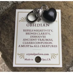 Black Obsidian Healing Pet Charm-Clarity Handmade