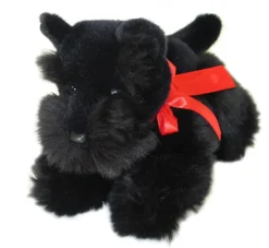 Black Plush Scottish Terrier Puppy - 28cm Floppy