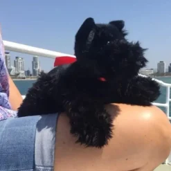 Black Plush Scottish Terrier Puppy - 28cm Floppy