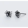 Black Spider Earrings! Sparkly Black Spiders, great for Halloween or any time of year!
