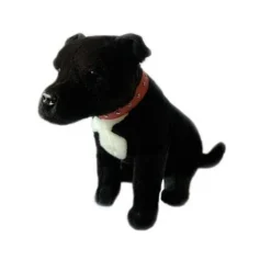Black Staffordshire Bull Terrier Large Size 33cm/13"