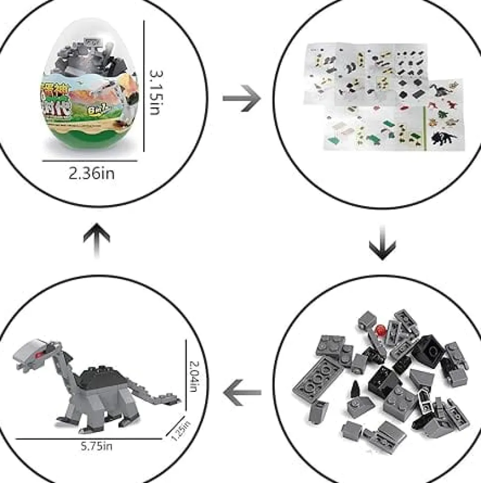 Blocks World Dinosaurs Eggs