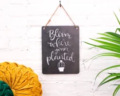 Bloom Where You're Planted Handmade in the USA Metal Wall Sign *