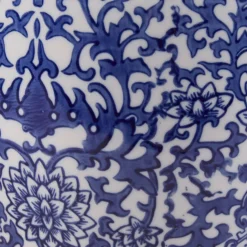 Blue Ceramic Ginger Jar Table Lamp