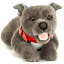 Blue Lying Staffordshire Bull Terrier Plush Floppy