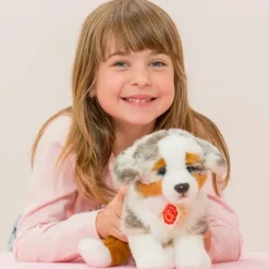 Blue Merle Australian Shepherd Plush Sitting by Teddy Hermann