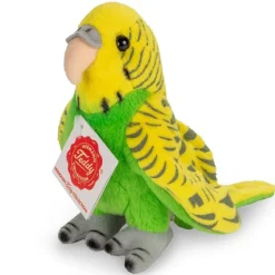 Blue or Green Budgie 13 cm Teddy Hermann Plush Realistic Parakeet