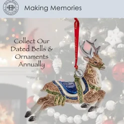 Blue or Red Telluride Collectible Deer Ornaments 2024 by Fitz & Floyd