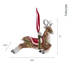Blue or Red Telluride Collectible Deer Ornaments 2024 by Fitz & Floyd