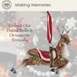 Blue or Red Telluride Collectible Deer Ornaments 2024 by Fitz & Floyd