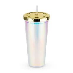 Blush Sparkly Double Wall Drink Tumblers-Enjoy your drink, help rescued animals! yay!