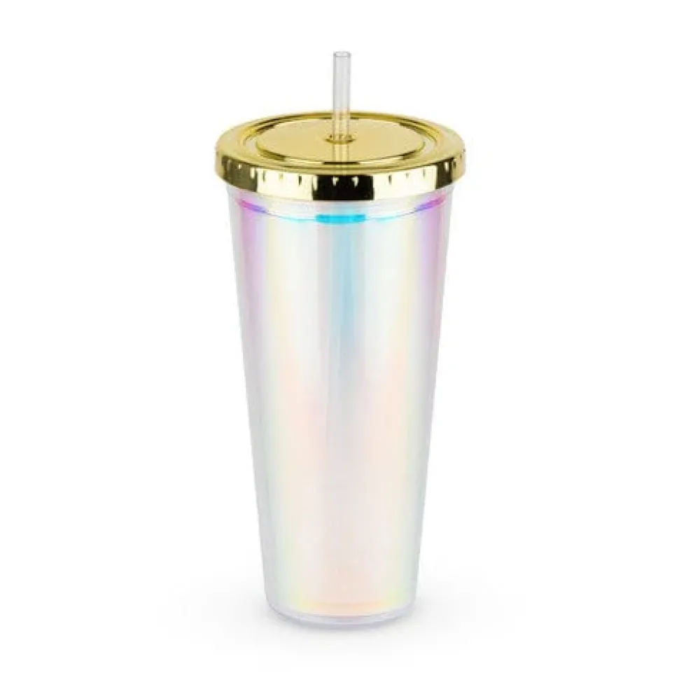 Blush Sparkly Double Wall Drink Tumblers-Enjoy your drink, help rescued animals! yay!