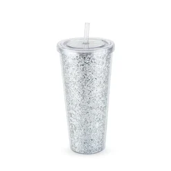 Blush Sparkly Double Wall Drink Tumblers-Enjoy your drink, help rescued animals! yay!