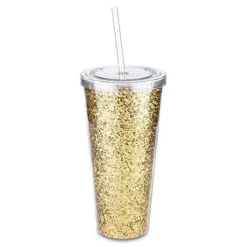 Blush Sparkly Double Wall Drink Tumblers-Enjoy your drink, help rescued animals! yay!
