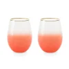 Blush Stemless Wine Glasses