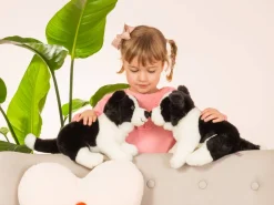 Border Collie Plush Puppy Sitting 25 cm by Teddy Hermann