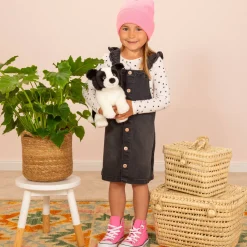 Border Collie Plush Puppy Sitting 25 cm by Teddy Hermann