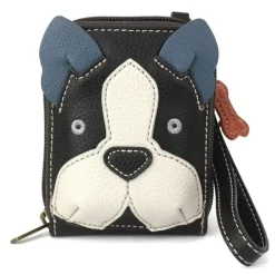 BOSTON TERRIER - CREDIT CARD HOLDER/WALLET WRISTLET by Chala