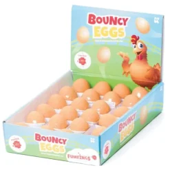 Bouncy Realistic Rubber Brown Eggs Perfect for Easter or Year Round Fun!