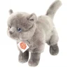 British Shorthair Gray Cat Standing 20 cm - plush soft toy by Teddy Hermann