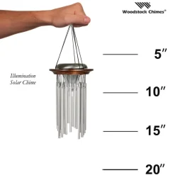 Bronze Solar Windchimes-Glow in the Dark while Making Beautiful Music in the Evenings*