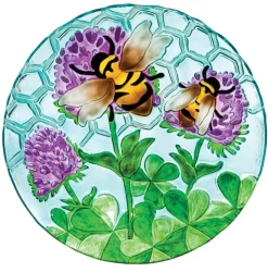 Bumble Bees 18" Glass Birdbath (stand sold separately)*