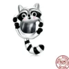 Bunny, Chipmunk, Raccoon & Owl Charms for Pandora Style Bracelets Sterling Silver