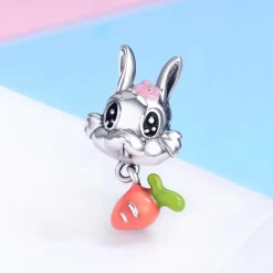 Bunny, Chipmunk, Raccoon & Owl Charms for Pandora Style Bracelets Sterling Silver