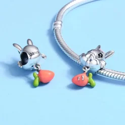 Bunny, Chipmunk, Raccoon & Owl Charms for Pandora Style Bracelets Sterling Silver