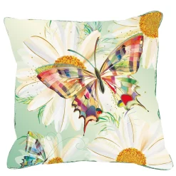 BUTTERFLY Cotton Throw Pillow by TURNOWSKY