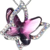 Butterfly Crystal Necklace in 3 different color's