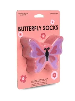 Butterfly 3D Socks By Living Royal