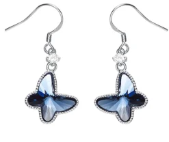 Butterfly Necklace and Earrings in Sterling Silver with Swarovski Crystal & CZ, Gorgeous!