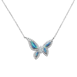 Butterfly Necklace Sterling Silver Different Stone Options