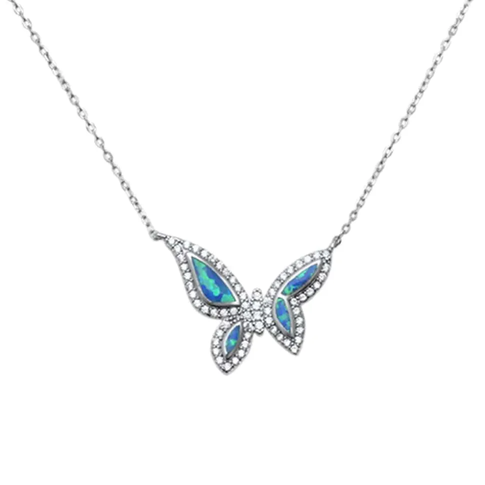 Butterfly Necklace Sterling Silver Different Stone Options